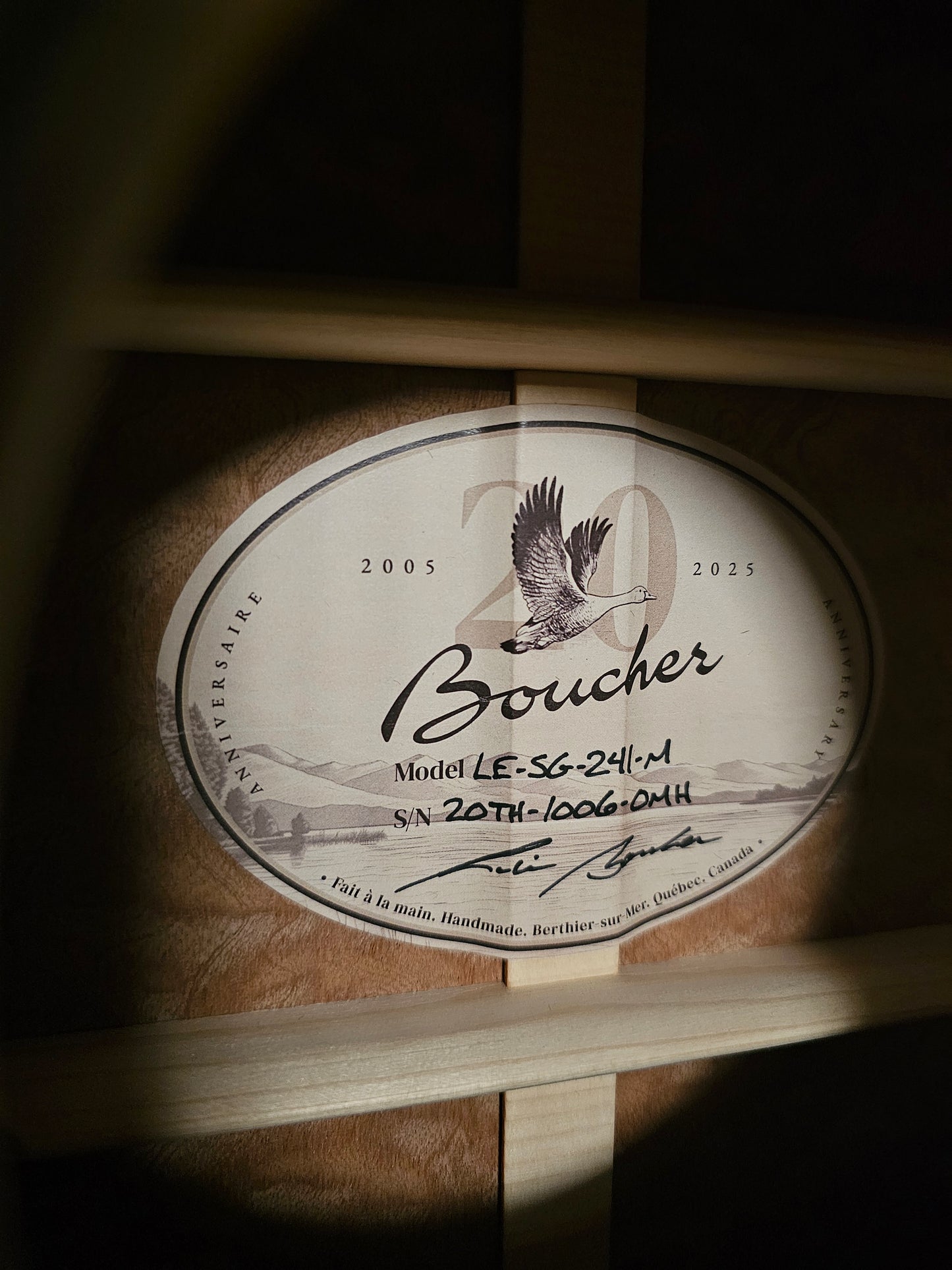 Boucher LE-SG-241-M Limited Edition Studio Goose 20th Anniversary! 5A Adirondack/ 5A Quilted Sapele