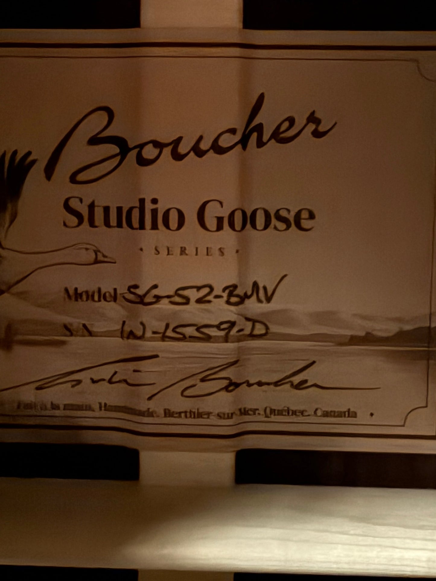 Boucher SG-52-BMV Dreadnought Sunburst Torrefied Adirondack/Indian Rosewood