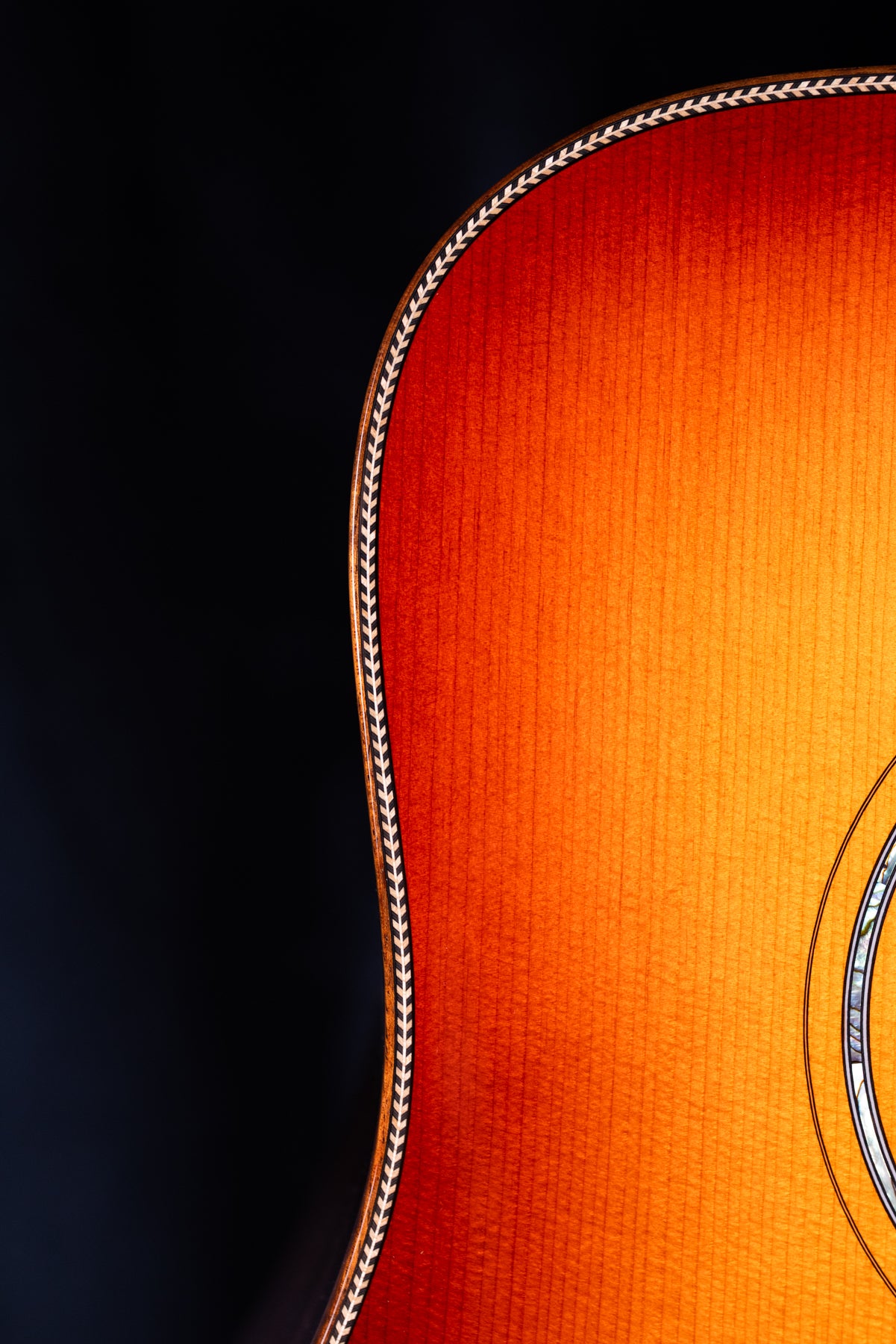 Boucher SG-52-BMV "Studio Goose" Amber Burst Dreadnaught Master Grade Adirondack / Indian Rosewood Vintage Pack