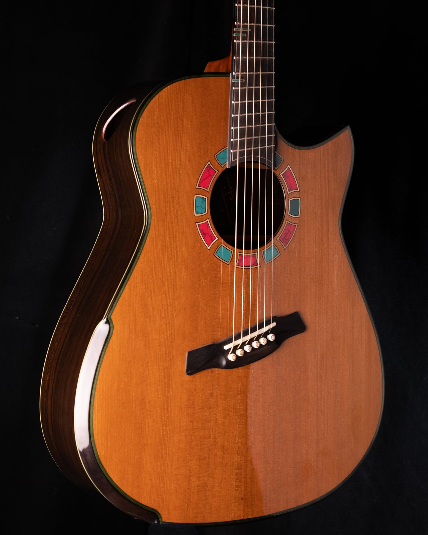 Hozen Blue Label MD ZC Sinker Redwood/Ziricote Fan Fret