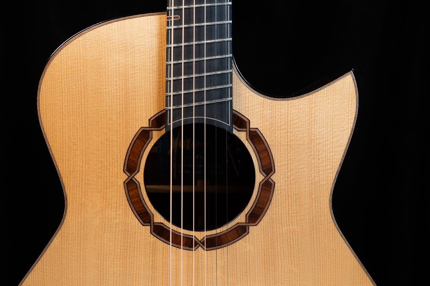 Hozen Blue Label MJ Swiss Moon Spruce/Cocobolo Fan Fret Updated Pics!