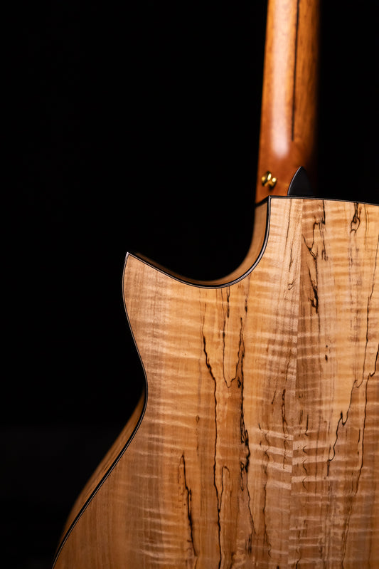 Hozen Blue Label OM FM Swiss Moon Spruce/Spalted Maple