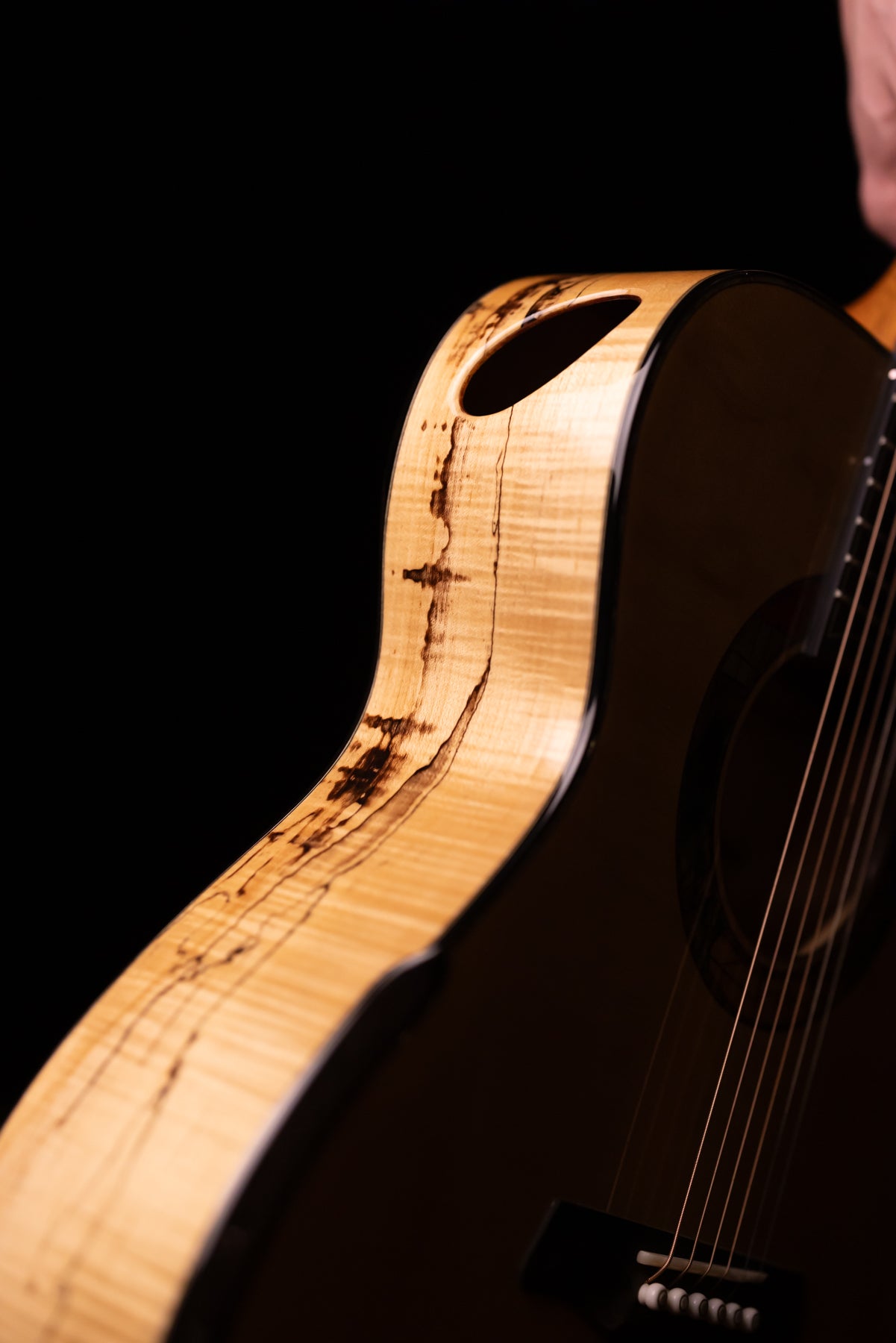 Hozen Blue Label OM FM Swiss Moon Spruce/Spalted Maple