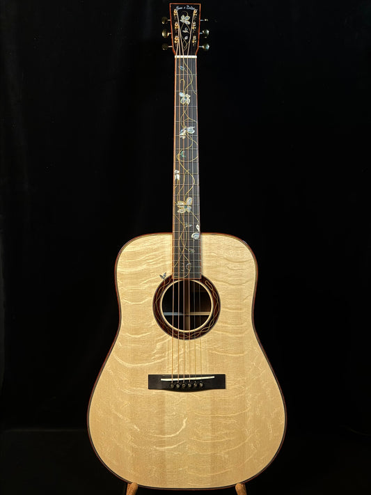 Huss & Dalton Custom Dreadnaught TD-R 30th Anniversary Master Grade Bear Claw Italian / Master Grade Brazilian