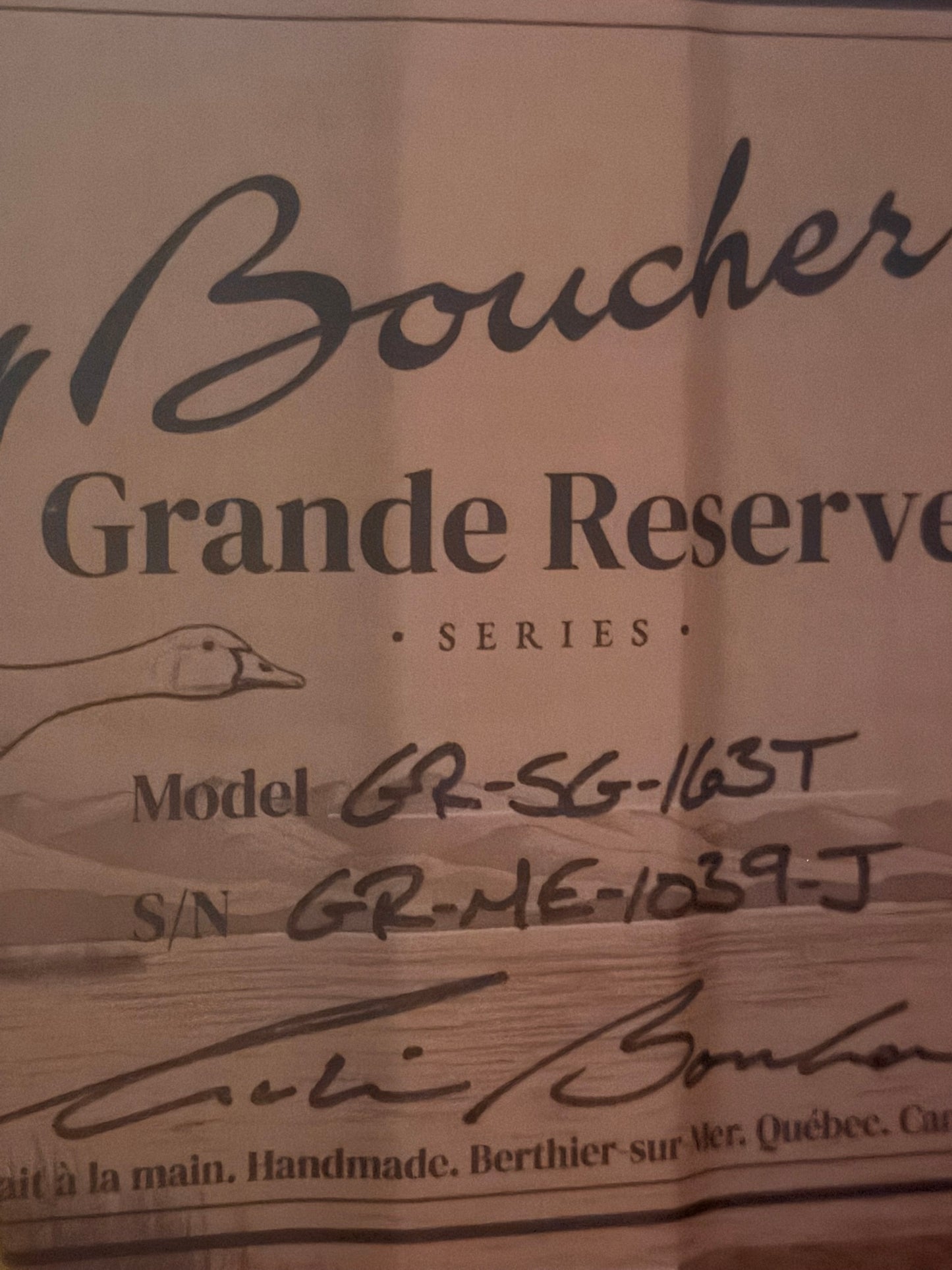 Boucher Grand Reserve Studio Goose Jumbo GR-SG-163T Torrefied Adirondack/Torrefied 5A Flamed Maple!