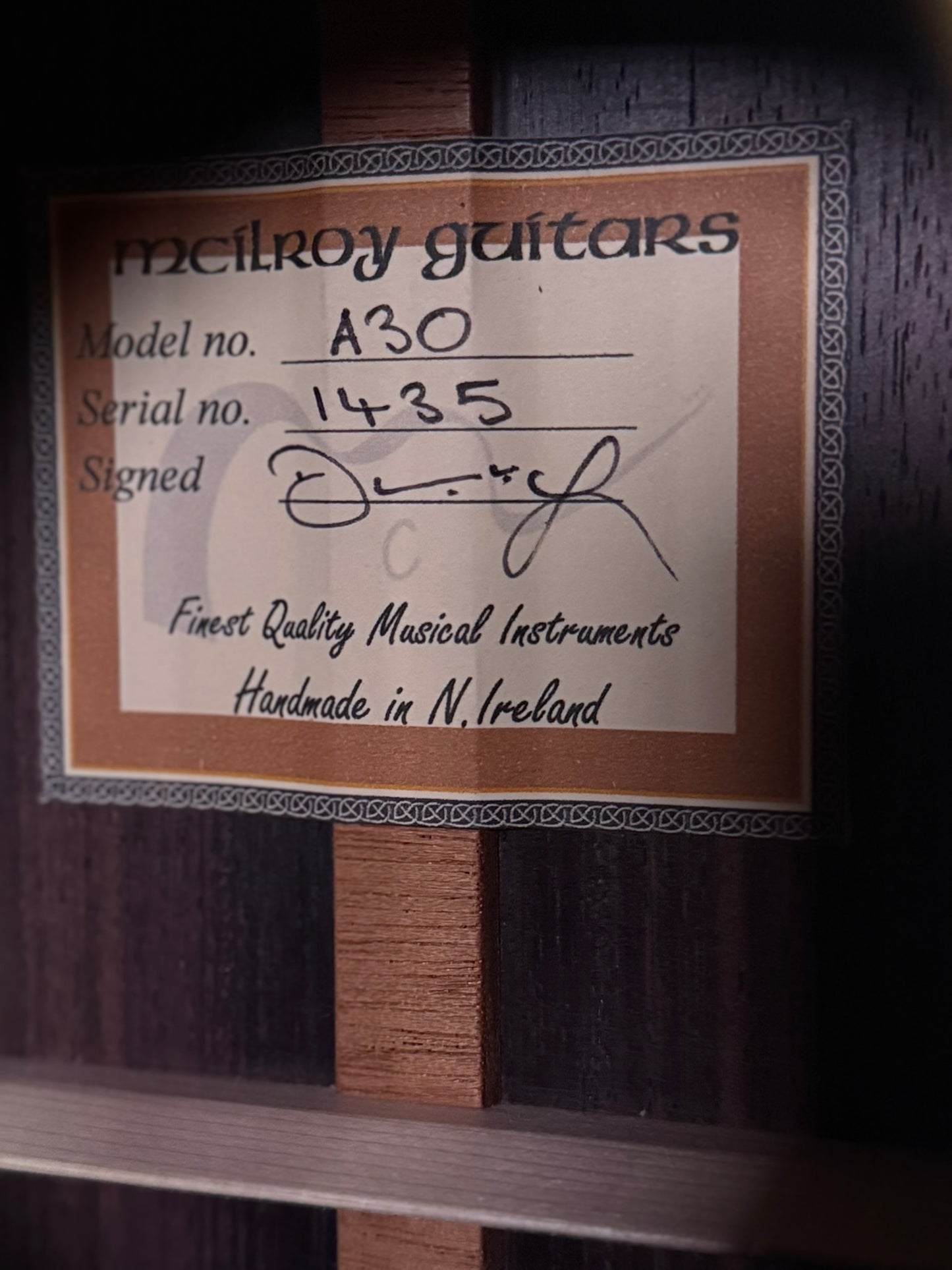McIlroy A30 Sitka/Indian Rosewood