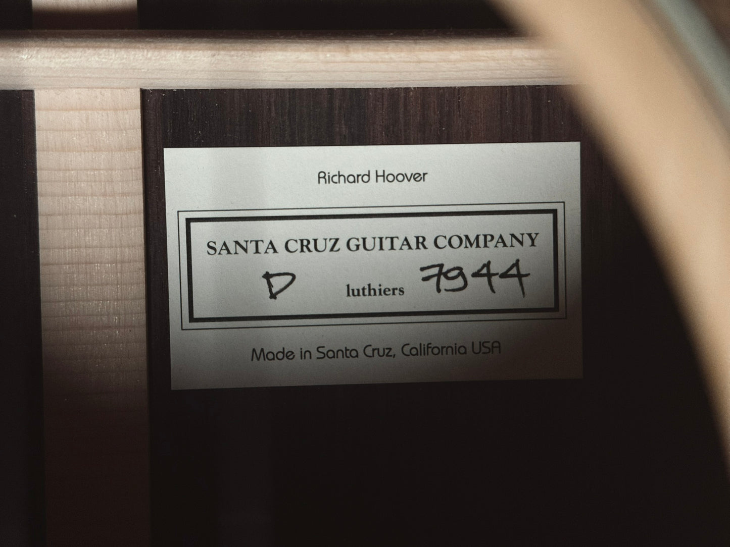 Mint! 2025 Santa Cruz D Model Adirondack/Rosewood