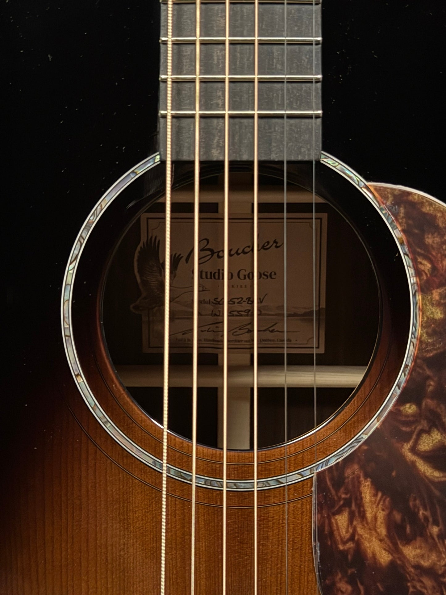 Boucher SG-52-BMV Dreadnought Sunburst Torrefied Adirondack/Indian Rosewood