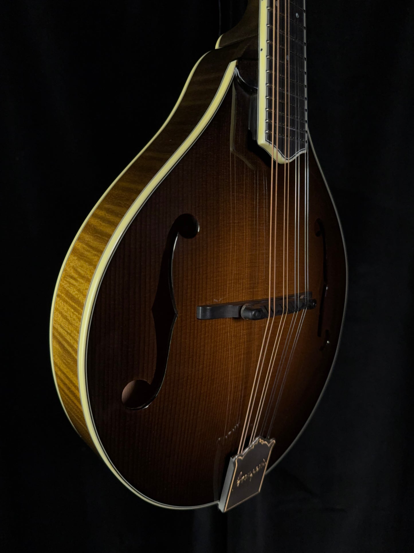 Bourgeois M5A-SB A-Style Mandolin All Torrefied Adirondack/Flame Maple
