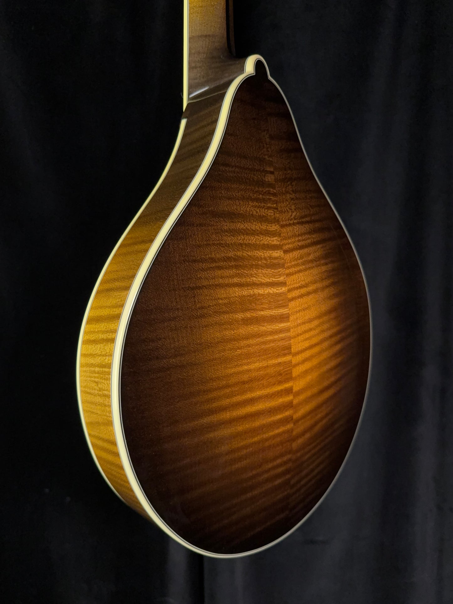 Bourgeois M5A-SB A-Style Mandolin All Torrefied Adirondack/Flame Maple