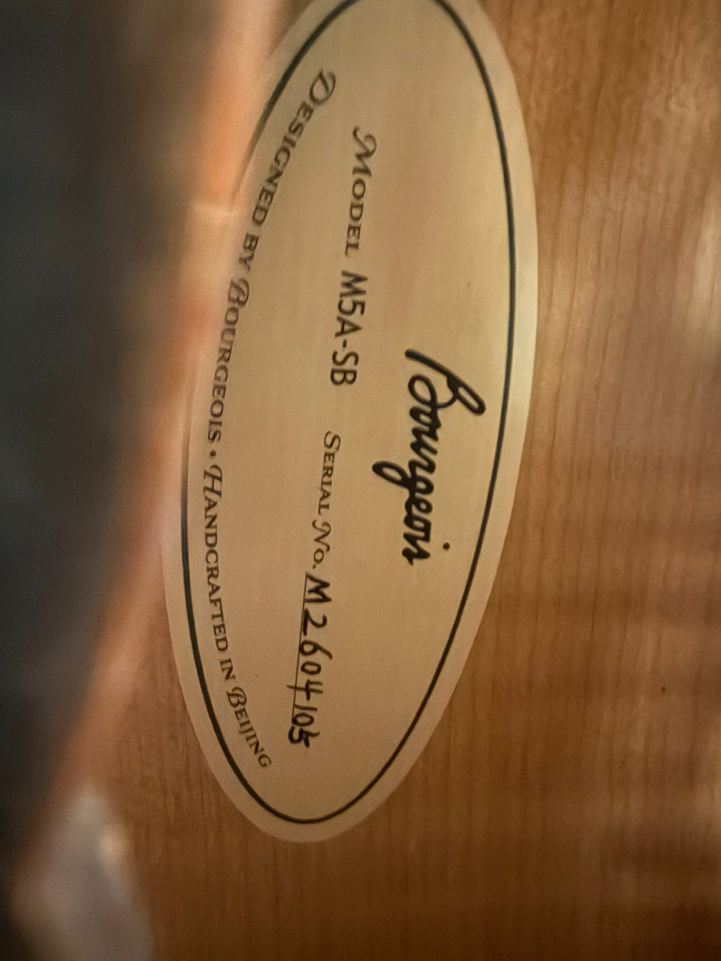 Bourgeois M5A-SB A-Style Mandolin All Torrefied Adirondack/Flame Maple