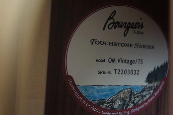 Bourgeois OM Touchstone Vintage /TS w/Sitka Spruce Top & Indian Rosewood Back / Sides - Authentication