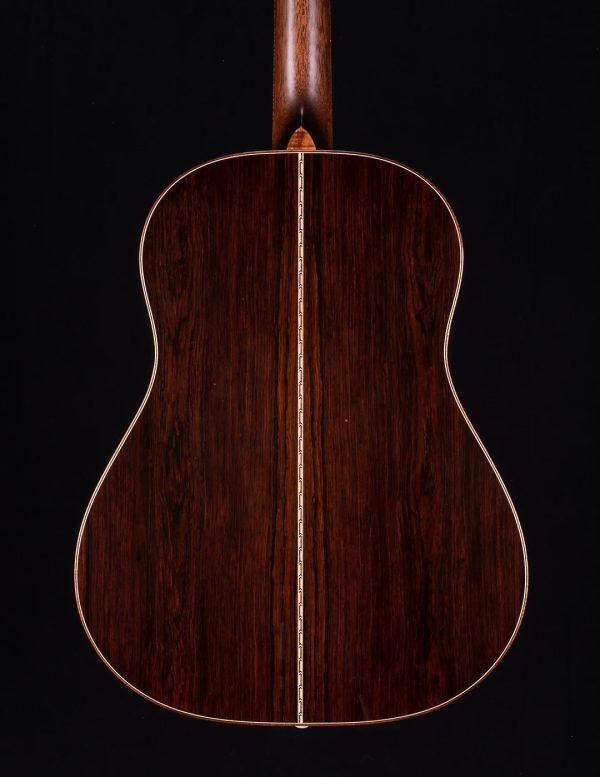 Bourgeois Slope D DB Signature Dreadnaught Torrified Adirondack / Madagascar Rosewood - Back Detail