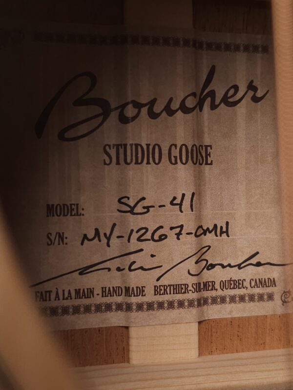 Brand New Boucher SG41 Adirondack/Brazilian Mahogany "Studio Goose" - Image 8