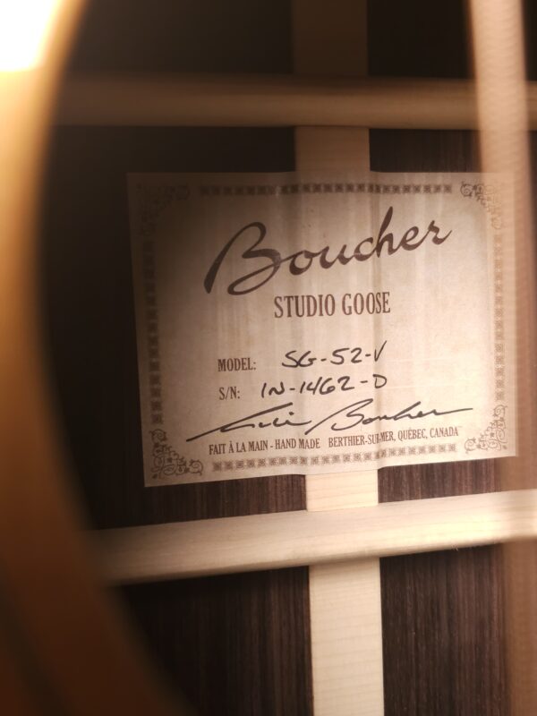 Brand New Boucher SG-52 V "Studio Goose" Dreadnaught Torrefied Adirondack/Indian Rosewood - Image 8